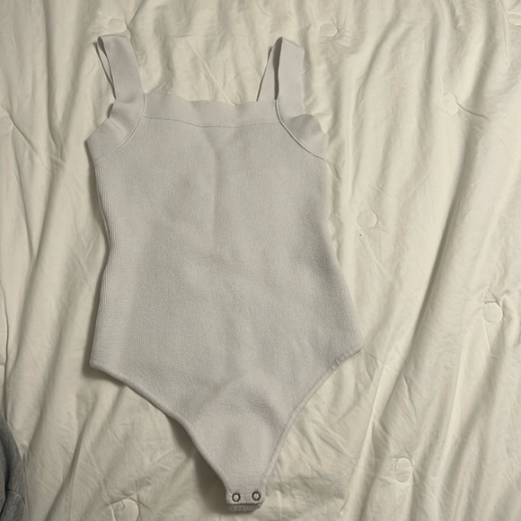 Abercrombie white knitted tank body suit - Picture 1 of 4